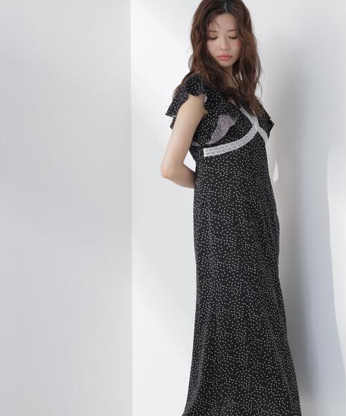 PROPORTION BODY DRESSING(プロポーションボディドレッシング)の「レーストリムレディーワンピース / 1216240606(ワンピース・レディース・ブラック/ブラウン/ホワイト系その他・P/S/MEDIUM)」の3枚目の写真