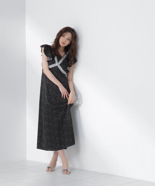 PROPORTION BODY DRESSING(プロポーションボディドレッシング)の「レーストリムレディーワンピース / 1216240606(ワンピース・レディース・ブラック/ブラウン/ホワイト系その他・P/S/MEDIUM)」の4枚目の写真
