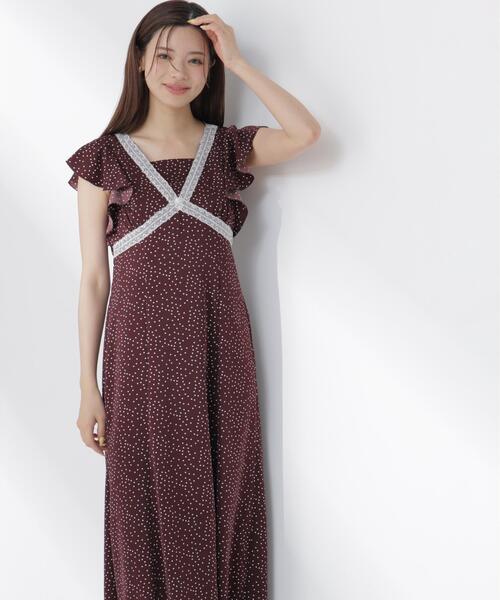 PROPORTION BODY DRESSING(プロポーションボディドレッシング)の「レーストリムレディーワンピース / 1216240606(ワンピース・レディース・ブラック/ブラウン/ホワイト系その他・P/S/MEDIUM)」の1枚目の写真