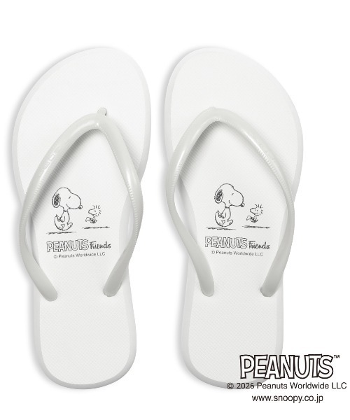 PEANUTS(ピーナッツ)の「PEANUTS ピーナッツ TRPL ビーチサンダル WH(サンダル・レディース・ホワイト・24-25/22-23)」の1枚目の写真