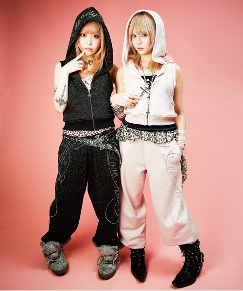 GALFY(ガルフィー)の「Candy Galfy-キラ☆FANCYフーディー(パーカー・レディース・ブラック/ピンク・FREE)」の15枚目の写真