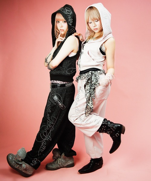 GALFY(ガルフィー)の「Candy Galfy-キラ☆FANCYフーディー(パーカー・レディース・ブラック/ピンク・FREE)」の16枚目の写真