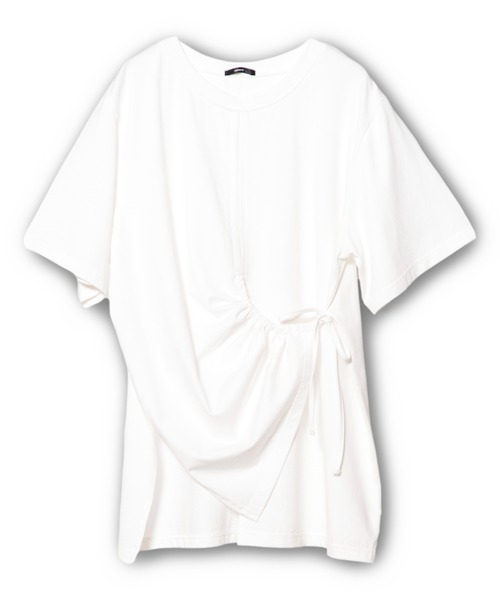 OSMOSIS(オズモーシス)の「2WAYドロストアレンジTシャツ(Tシャツ/カットソー・レディース・ホワイト×ブラック/ホワイト/ブラック・ONE SIZE)」の21枚目の写真