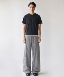 PROCESS（プロセス）の「Layered crop tee - Black（Tシャツ/カットソー）」