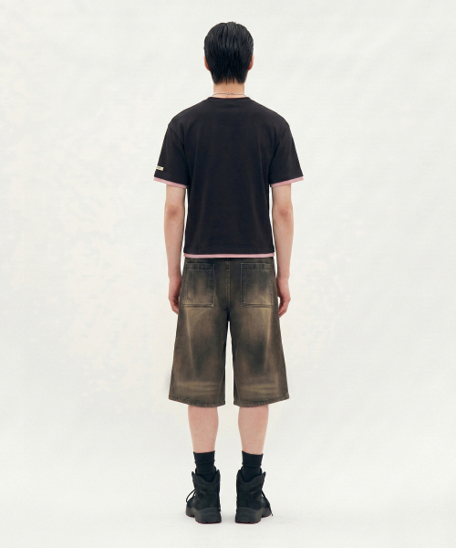 PROCESS(プロセス)の「Layered crop tee - Black(Tシャツ/カットソー・メンズ・ブラック・FREE)」の5枚目の写真