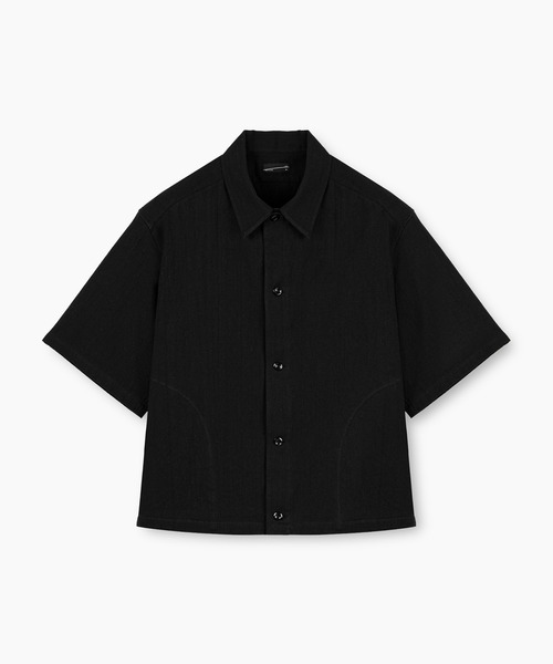 LAD MUSICIAN(ラッドミュージシャン)の「KHADI OXFORD SHIRT BLOUSON(シャツ/ブラウス・メンズ・ブラック・46/44/42)」の1枚目の写真
