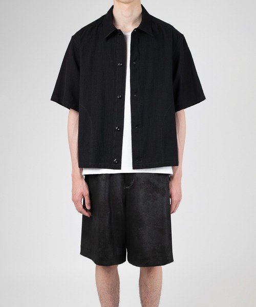 LAD MUSICIAN(ラッドミュージシャン)の「KHADI OXFORD SHIRT BLOUSON(シャツ/ブラウス・メンズ・ブラック・46/44/42)」の4枚目の写真