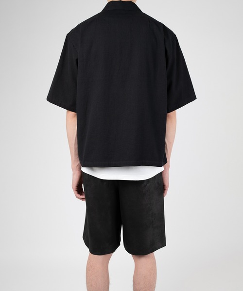 LAD MUSICIAN(ラッドミュージシャン)の「KHADI OXFORD SHIRT BLOUSON(シャツ/ブラウス・メンズ・ブラック・46/44/42)」の6枚目の写真
