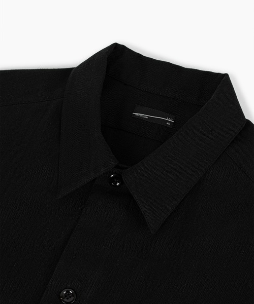 LAD MUSICIAN(ラッドミュージシャン)の「KHADI OXFORD SHIRT BLOUSON(シャツ/ブラウス・メンズ・ブラック・46/44/42)」の7枚目の写真