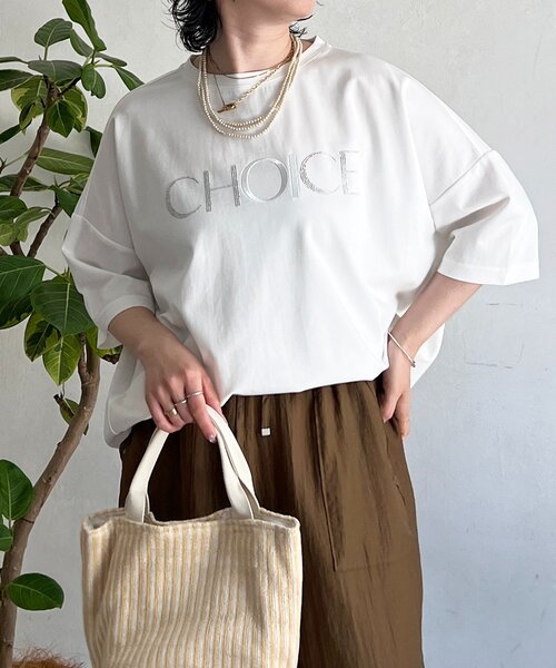 un dix cors(アンディコール)の「ビジューロゴTEE(Tシャツ/カットソー・レディース・ブラック/オフホワイト/サックスブルー・FREE)」の19枚目の写真