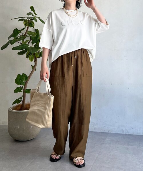 un dix cors(アンディコール)の「ビジューロゴTEE(Tシャツ/カットソー・レディース・ブラック/オフホワイト/サックスブルー・FREE)」の20枚目の写真