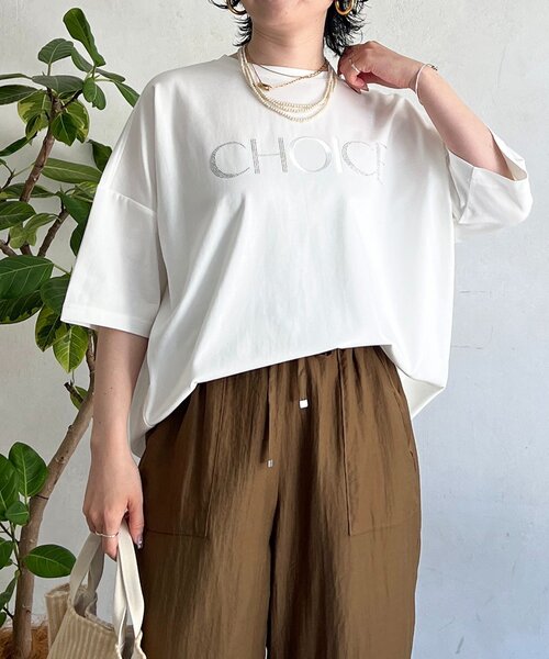 un dix cors(アンディコール)の「ビジューロゴTEE(Tシャツ/カットソー・レディース・ブラック/オフホワイト/サックスブルー・FREE)」の22枚目の写真