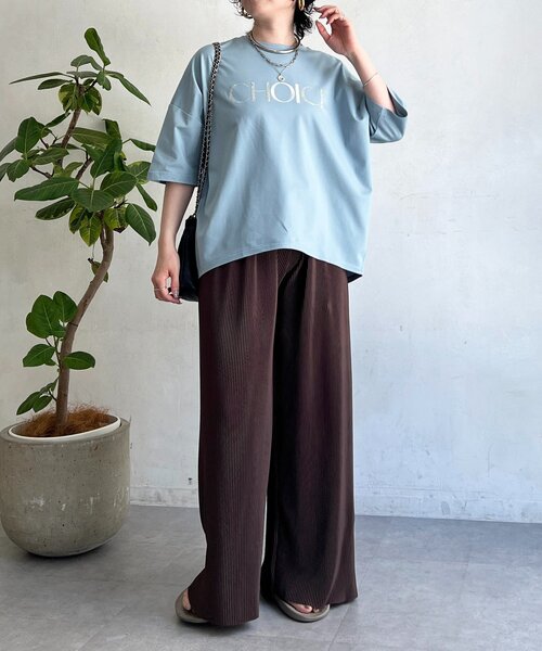 un dix cors(アンディコール)の「ビジューロゴTEE(Tシャツ/カットソー・レディース・ブラック/オフホワイト/サックスブルー・FREE)」の14枚目の写真