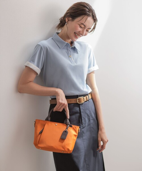 J.PRESS Ladies(J.プレス レディス)の「【一枚で着映え・シーンレスに活躍】ポロ カットソー(Tシャツ/カットソー・レディース・ダークブラウン系/ライトグレー系/ネイビー系/サックスブルー系・SMALL)」の5枚目の写真