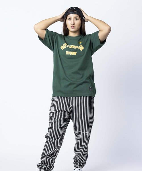 reversal.dogi.design.works(リバーサル・ドーギ・デザイン・ワークス)の「<reversal/リバーサル>BF COLLEGE COTTON TEE(Tシャツ/カットソー・メンズ・ブラック/グリーン/グレー・XL/M/L/2XL)」の4枚目の写真
