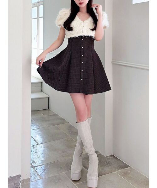RESEXXY(リゼクシー)の「ストレッチミドルブーツ(ブーツ・レディース・その他1/ブラック/アイボリー・LARGE/MEDIUM/SMALL)」の9枚目の写真