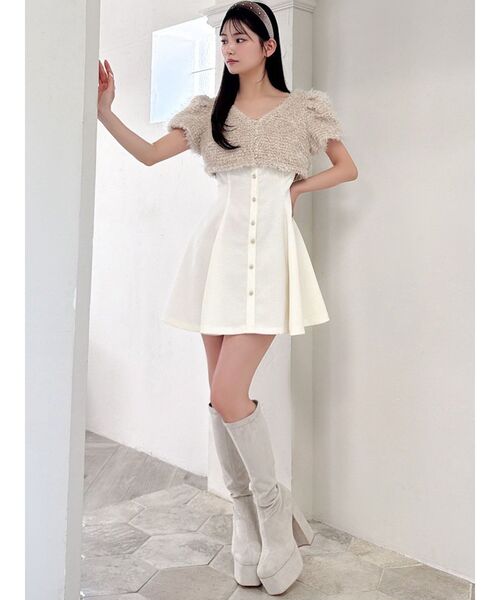 RESEXXY(リゼクシー)の「ストレッチミドルブーツ(ブーツ・レディース・その他1/ブラック/アイボリー・LARGE/MEDIUM/SMALL)」の10枚目の写真