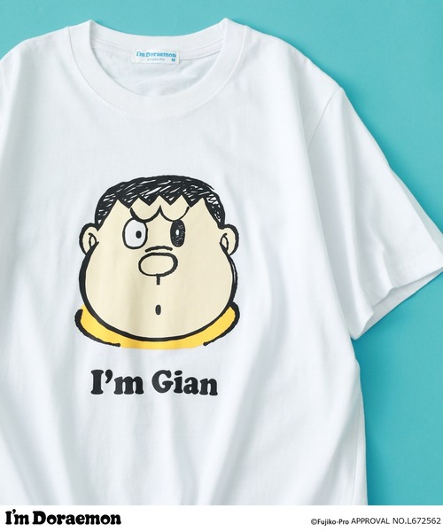 I'm Doraemon フェイス柄 プリント 半袖Tシャツ（Tシャツ/カットソー