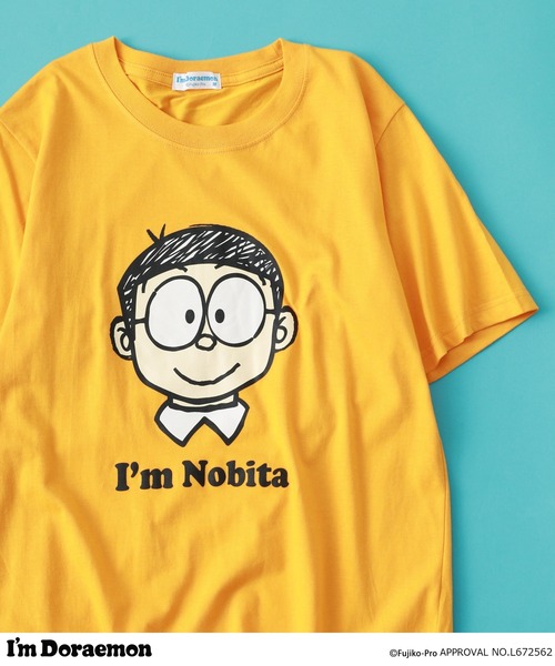 sanrio(サンリオ)の「I’m Doraemon フェイス柄 プリント 半袖Tシャツ(Tシャツ/カットソー・メンズ・ホワイト系1/ホワイト/ホワイト系/ホワイト系4/クリーム/オレンジ/ホワイト系3/ダークブルー/ライトピンク/ライム/イエロー/ホワイト系2・M/LL/L)」の10枚目の写真