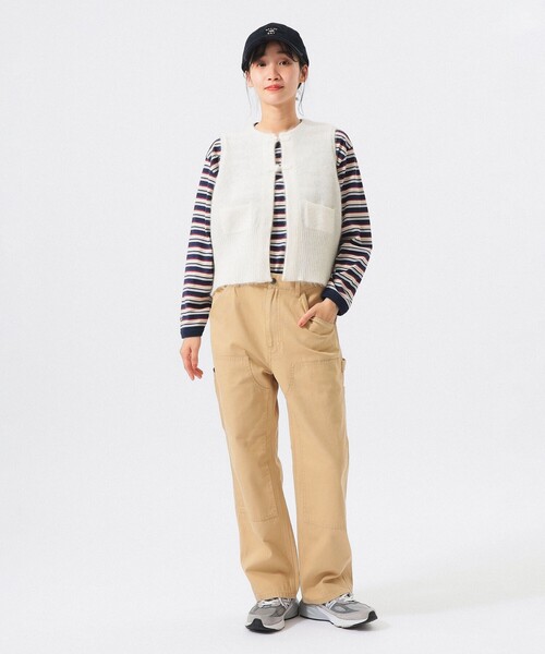 BEAMS BOY(ビームスボーイ)の「ダブルニー パンツ(その他パンツ・レディース・ブラック/ベージュ・0/2/1)」の6枚目の写真