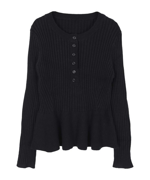 miette(ミエット)の「ペプラムヘンリーネックニットカーディガン(カーディガン/ボレロ・レディース・ブラック/カーキ/ライトベージュ・FREE)」の13枚目の写真