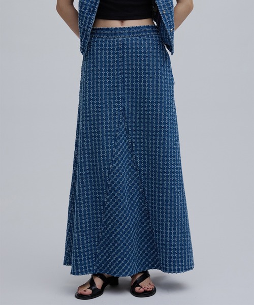 CHECK PROCESSING DENIM SKIRT（デニムスカート）｜Ameri（アメリ）の