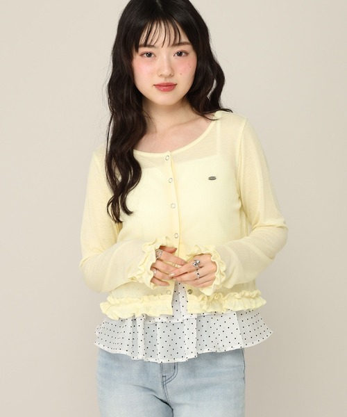 Heather（ヘザー）の「シアーフリルカーディガン　1052107（カーディガン/ボレロ・レディース・グレー/イエロー/ホワイト系その他・FREE）」の19枚目の写真