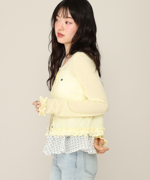 Heather（ヘザー）の「シアーフリルカーディガン　1052107（カーディガン/ボレロ・レディース・グレー/イエロー/ホワイト系その他・FREE）」の20枚目の写真