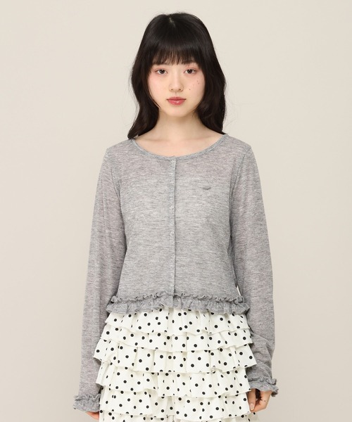 Heather（ヘザー）の「シアーフリルカーディガン　1052107（カーディガン/ボレロ・レディース・グレー/イエロー/ホワイト系その他・FREE）」の21枚目の写真