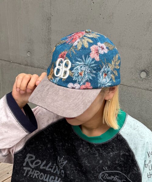 SOUNDSGOOOOD（サウンズグッド）の「【SOUNDS GOOOOD】ゴブラン柄キャップ（キャップ・メンズ・ブルー/ベージュ・ONE SIZE）」の3枚目の写真