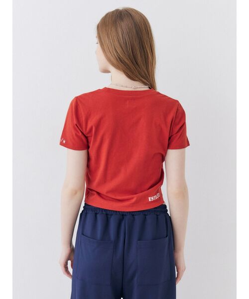 Ungrid(アングリッド)の「コンパクトロゴTee(Tシャツ/カットソー・レディース・ボルドー/オフホワイト/チャコールグレー・FREE)」の6枚目の写真