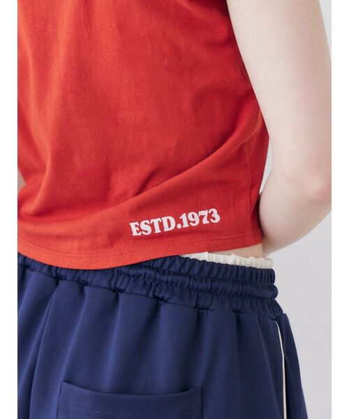 Ungrid(アングリッド)の「コンパクトロゴTee(Tシャツ/カットソー・レディース・ボルドー/オフホワイト/チャコールグレー・FREE)」の7枚目の写真