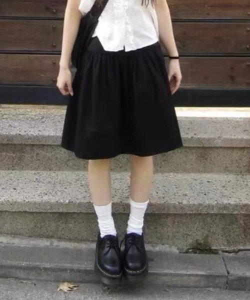 Vipoa(ヴィポア)の「Gather low midi skirt(スカート・レディース・ブラック/チャコールグレー・FREE)」の21枚目の写真