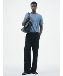 POKER FACE（ポーカーフェイス）の「TWO PLEATED FLAP PANTS BLACK STRIPE（スラックス）」
