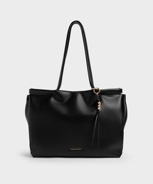 Zephy ゼフィ タッセル トートバッグ