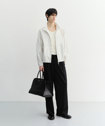 LOUNGE WOOL SLACKS_UDPA6B321_BLACK STRIPE
