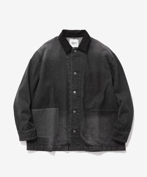 GEORGE'S(ジョージズ)の「加工リメイクカバーオール(テーラードジャケット・メンズ・ブラック/ネイビー・MEDIUM/LARGE)」の1枚目の写真