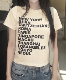 シティロゴプリント 半袖Tシャツ