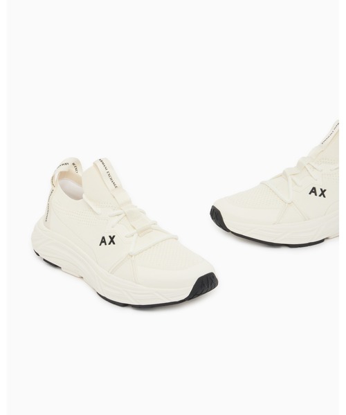 ARMANI EXCHANGE(アルマーニエクスチェンジ)の「【A|X アルマーニ エクスチェンジ】ストレッチニット レースアップスニーカー(スニーカー・メンズ・オフホワイト・5.5/7.5/9.5/9/8.5/8/7/6.5/6/10)」の6枚目の写真
