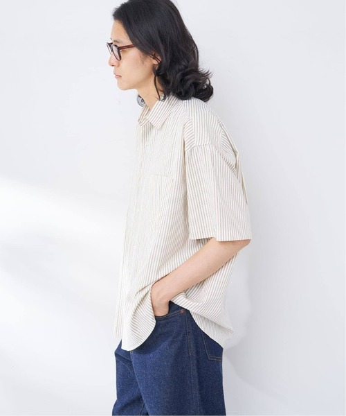 B.C STOCK(ベーセーストック)の「アソートオーバーシャツ ショートスリーブ(シャツ/ブラウス・メンズ・イエロー系その他/ホワイト×ホワイト/ブルー/ライトブルー・FREE)」の5枚目の写真