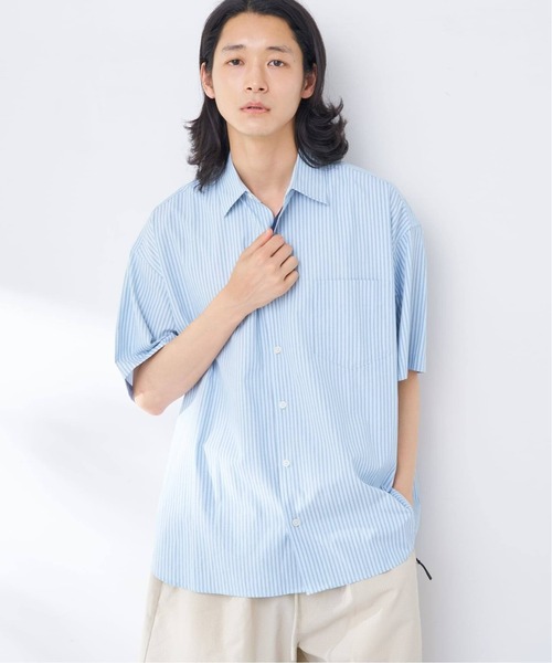 B.C STOCK(ベーセーストック)の「アソートオーバーシャツ ショートスリーブ(シャツ/ブラウス・メンズ・イエロー系その他/ホワイト×ホワイト/ブルー/ライトブルー・FREE)」の8枚目の写真