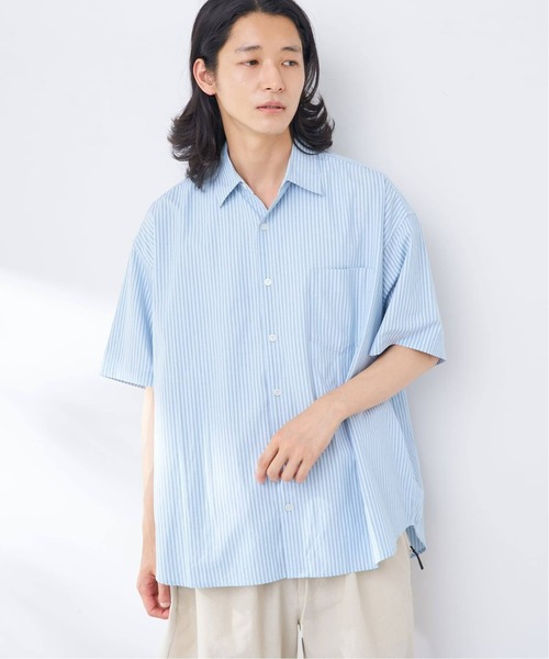 B.C STOCK(ベーセーストック)の「アソートオーバーシャツ ショートスリーブ(シャツ/ブラウス・メンズ・イエロー系その他/ホワイト×ホワイト/ブルー/ライトブルー・FREE)」の9枚目の写真