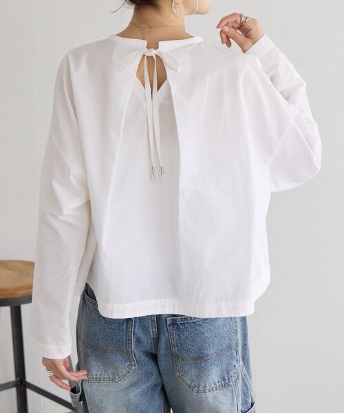 BEARDSLEY（ビアズリー）の「バックリボンブラウス（シャツ/ブラウス・レディース・ホワイト/グレー・FREE）」の21枚目の写真
