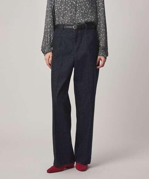 Steven Alan（スティーブンアラン）の「＜Steven Alan＞コットン スラックス デニムパンツ（デニムパンツ・レディース・オフホワイト/ネイビー・XS/S/M/L）」の3枚目の写真