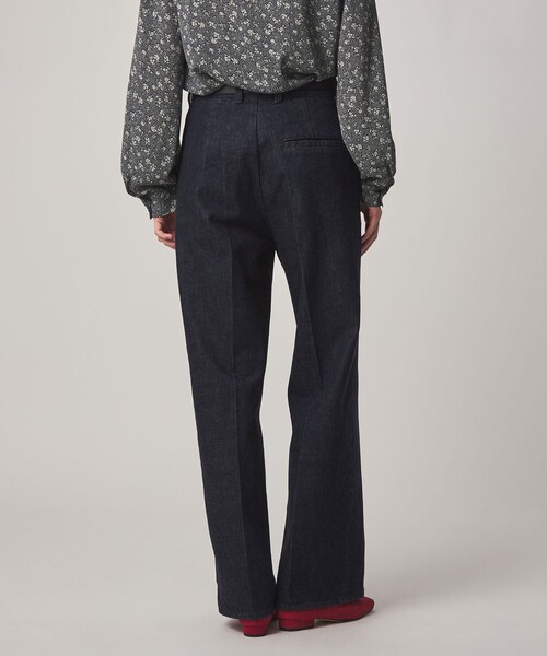 Steven Alan（スティーブンアラン）の「＜Steven Alan＞コットン スラックス デニムパンツ（デニムパンツ・レディース・オフホワイト/ネイビー・XS/S/M/L）」の4枚目の写真