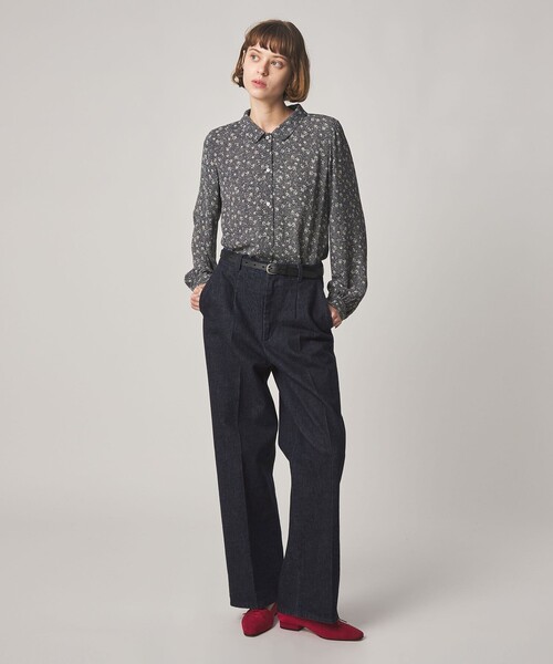 Steven Alan（スティーブンアラン）の「＜Steven Alan＞コットン スラックス デニムパンツ（デニムパンツ・レディース・オフホワイト/ネイビー・XS/S/M/L）」の6枚目の写真