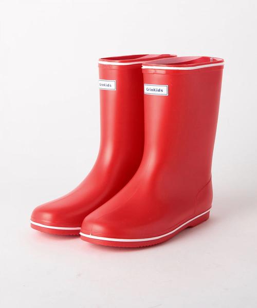 green label relaxing（グリーンレーベルリラクシング）の「GLR レインブーツ ボーダー②（レインシューズ・キッズ・レッド/イエロー/ネイビー/ターコイズブルー/ピンク・14cm/17cm/15cm/18cm/19cm/16cm）」の5枚目の写真