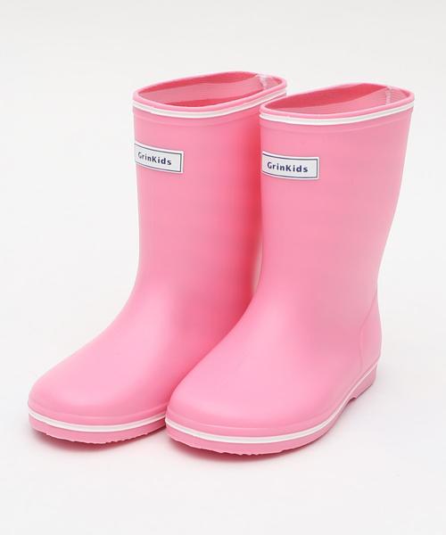 green label relaxing（グリーンレーベルリラクシング）の「GLR レインブーツ ボーダー②（レインシューズ・キッズ・レッド/イエロー/ネイビー/ターコイズブルー/ピンク・14cm/17cm/15cm/18cm/19cm/16cm）」の4枚目の写真