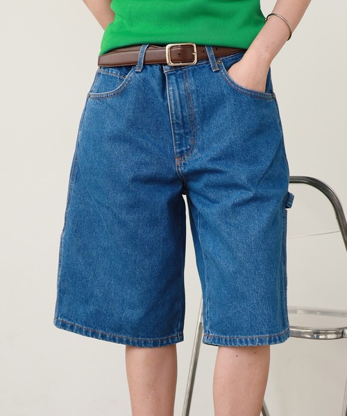 2AM(ツーエイエム)の「NEO BLUE / ネオブルー Baggy Carpenter Shorts(デニムパンツ・メンズ・ブルー・34inch)」の1枚目の写真