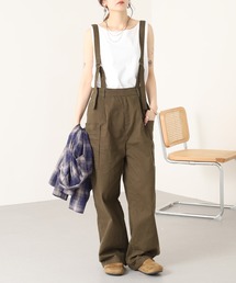 サイドビックポケットサロペットパンツ